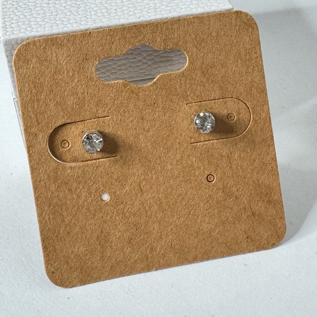 Clear Crystal Stud Earrings