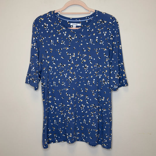 Chico's Printed Elbow Sleeve Tee - Size Large