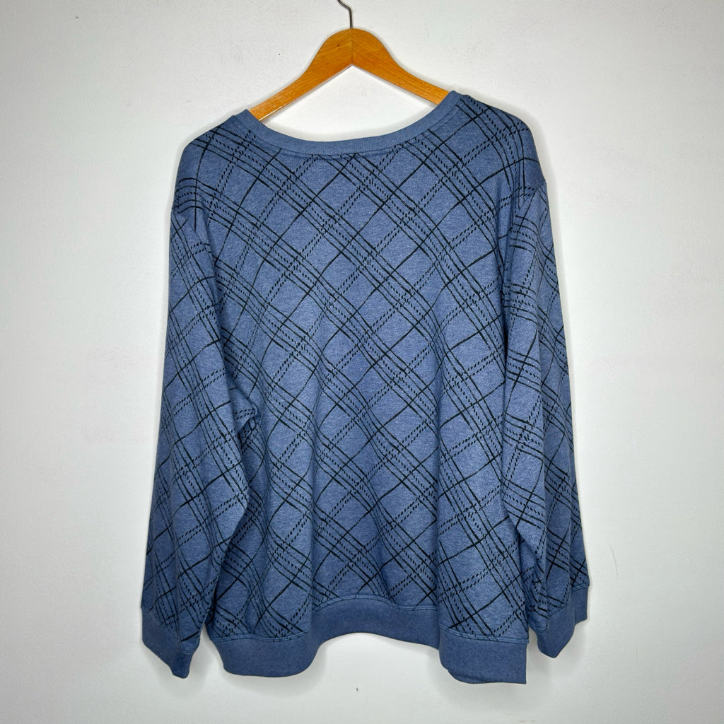 Karen Scott Plaid Crewneck Sweatshirt - Size 2X