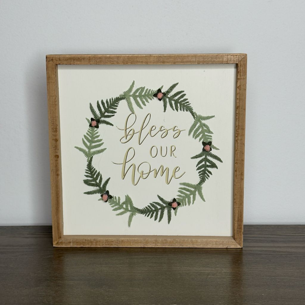 Bless Our Home Box Sign