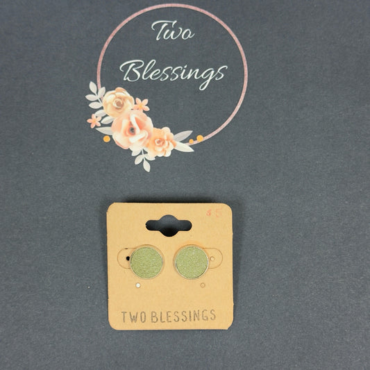 Two Blessings Earrings - Army Green