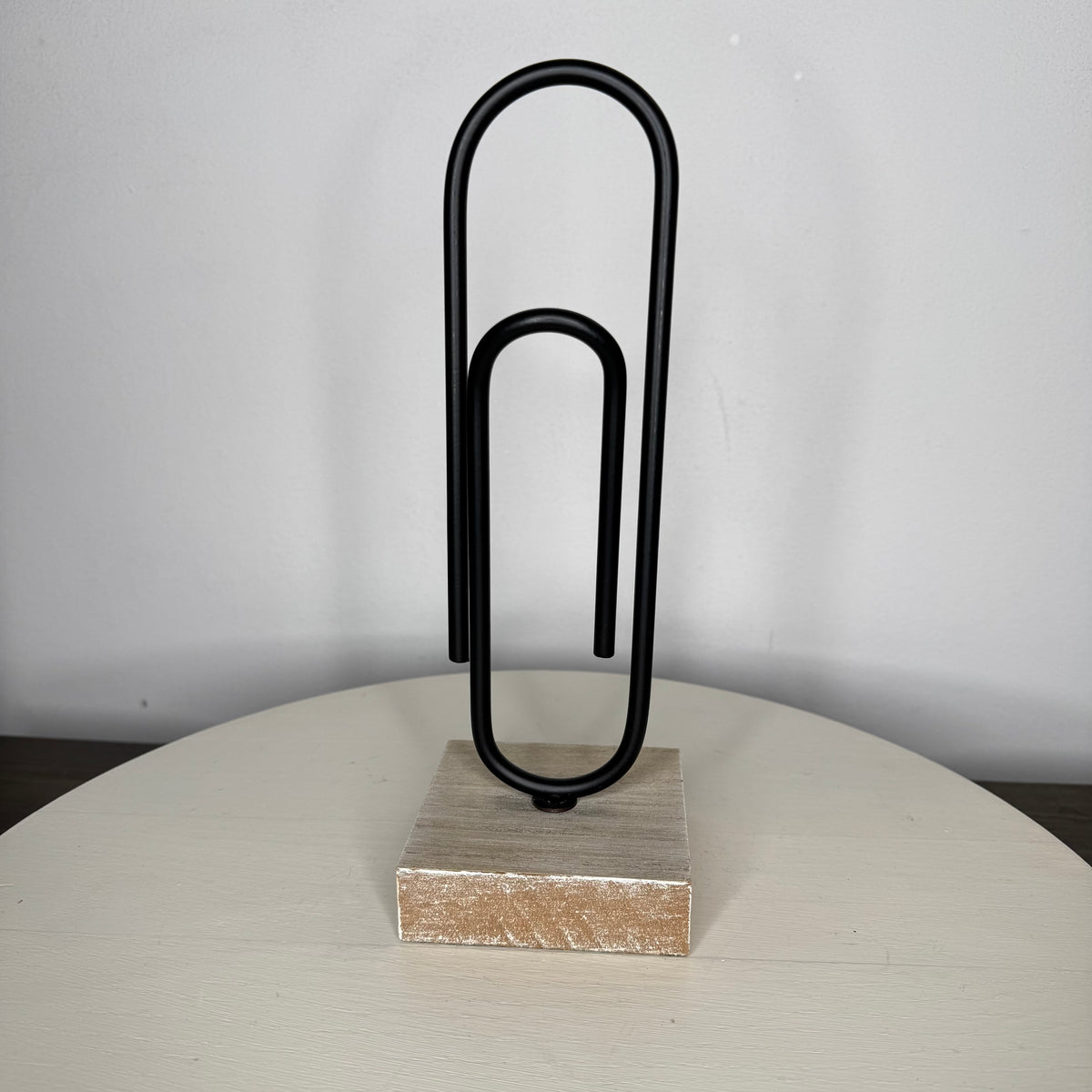 Black Paper Clip Wood/Metal Decor