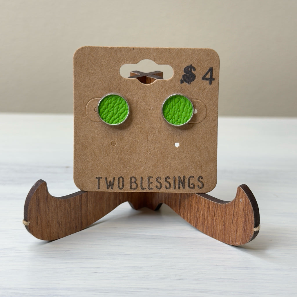 Two Blessings Earrings - Green