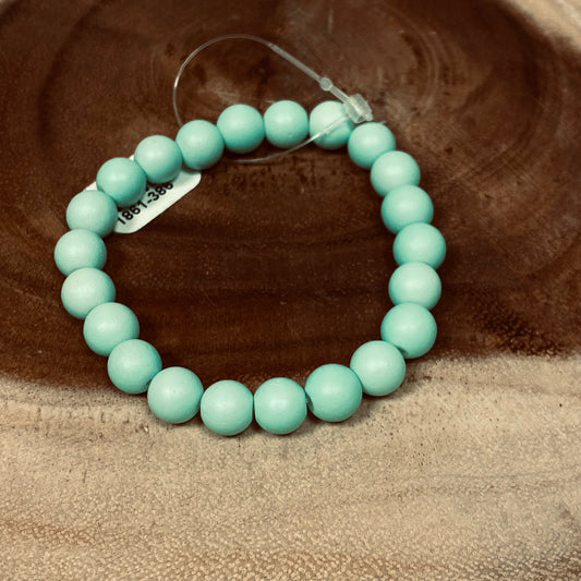 Inga Ann's Mint Matte Beaded Bracelet - 8mm Beads