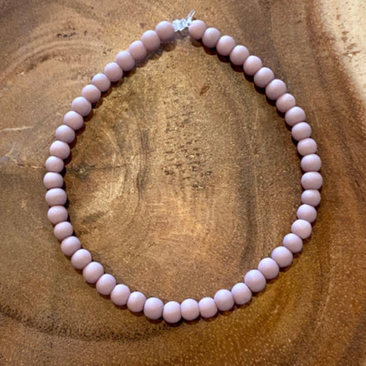 Inga Ann's Light Purple Matte Beaded Bracelet - 4mm Beads