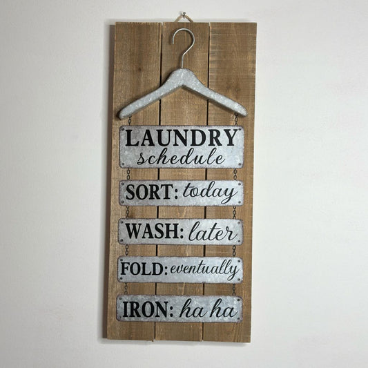 Laundry Schedule Sign