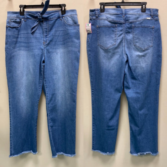 Inc Cropped Raw Edge Jeans - Size 16