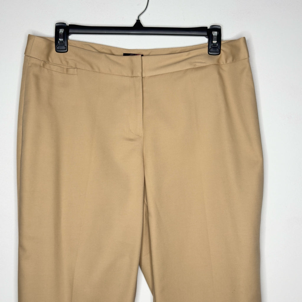 Rafaella Curvy Khaki Lace Up Ankle Pants - Size 14