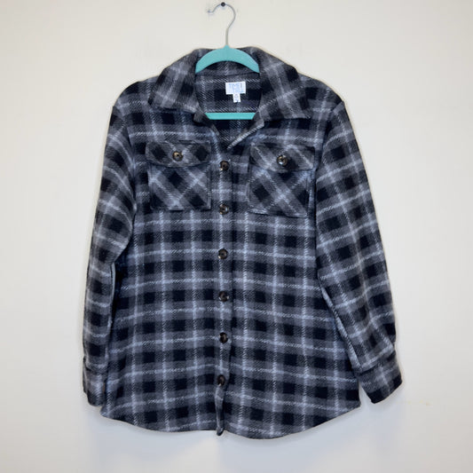 Time & True Plaid Shacket - Size XS