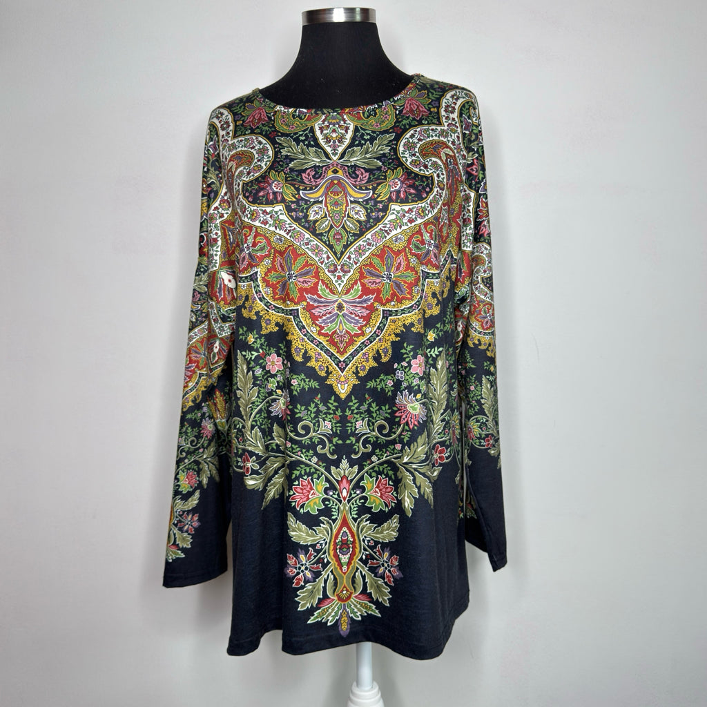 Multicolor Long Sleeve Tee - Size 1XL