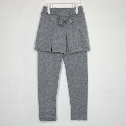 Gray Leggings with Built-In Skirt - Size 3 Youth