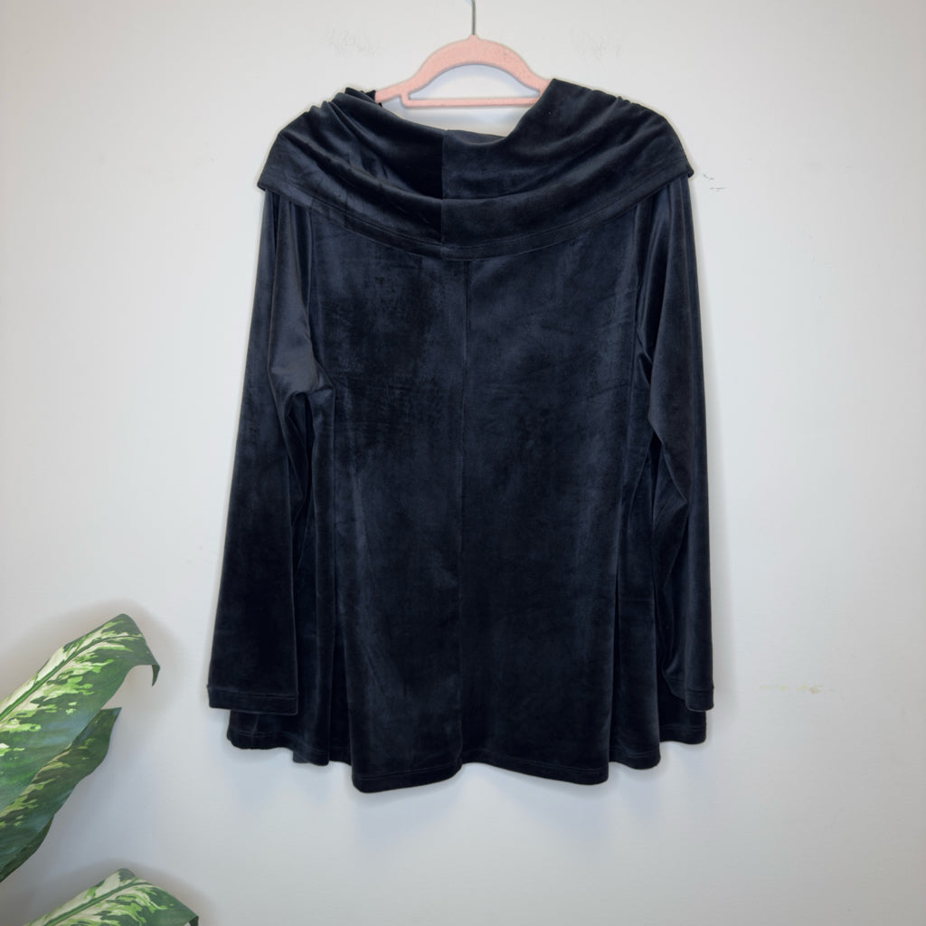 Lane Bryant Cowl-Neck Velour Plush Swing Top - Size 18/20 (2X)
