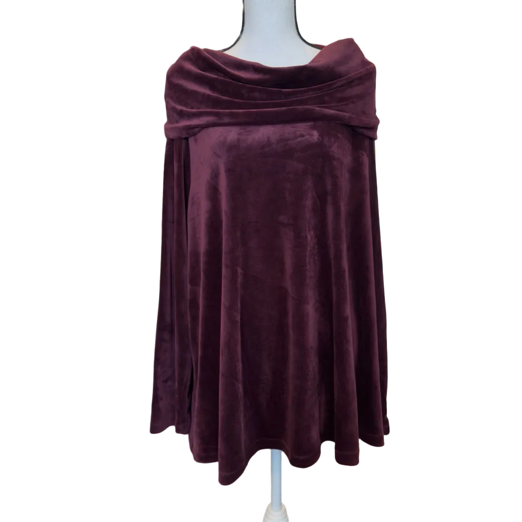 Lane Bryant Cowl-Neck Velour Max Swing Top - Size 22/24