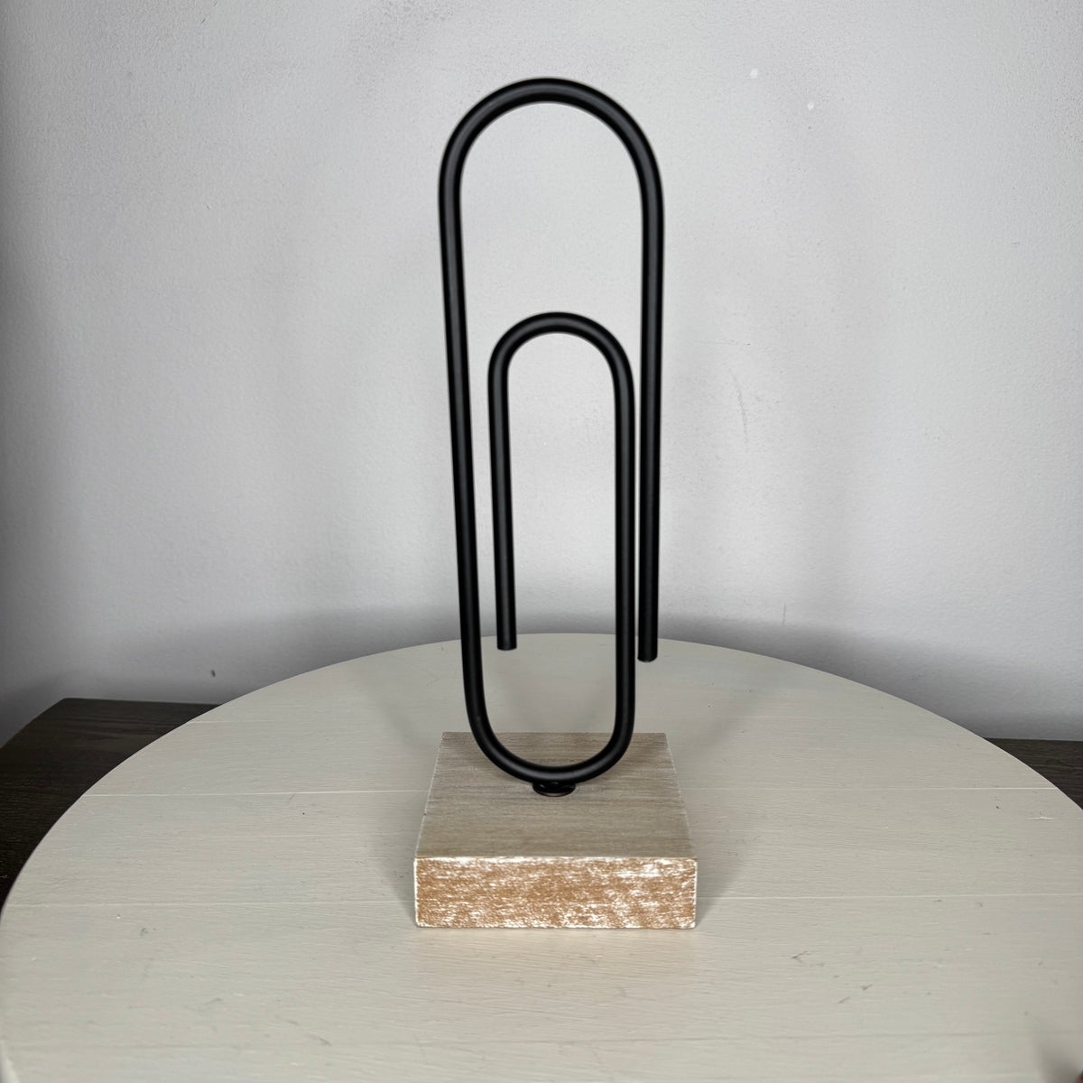 Black Paper Clip Wood/Metal Decor