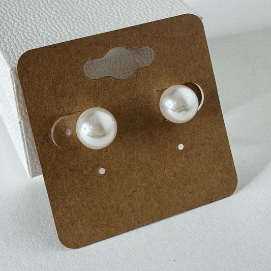 Simulated Pearl Stud Earrings