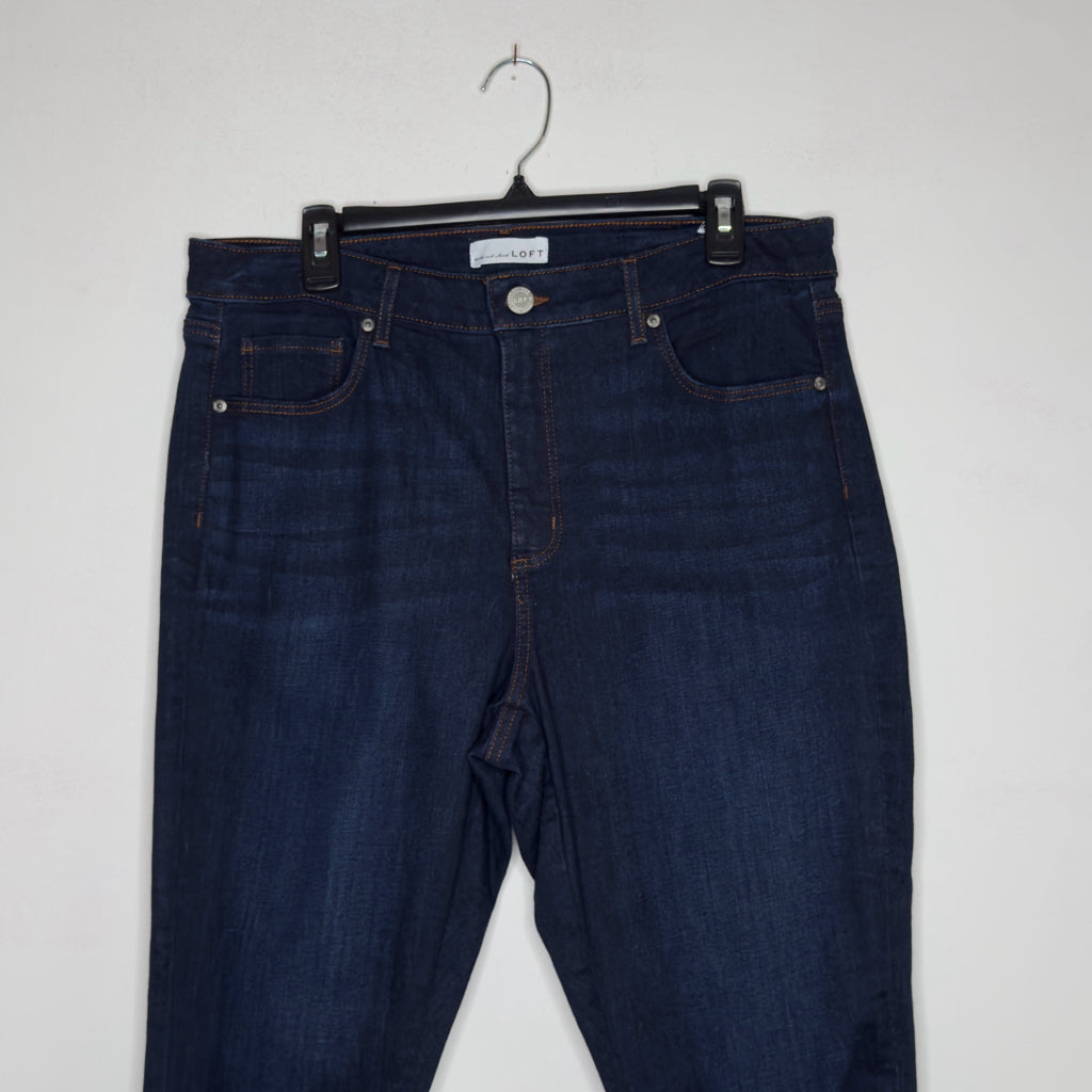 Loft Curvy Skinny Dark Wash Jeans - Size 14