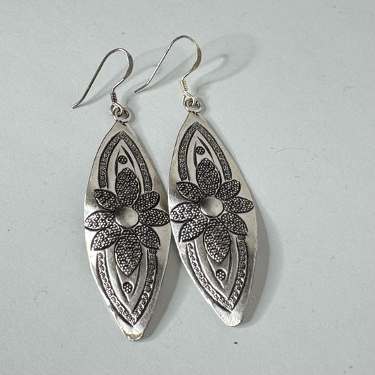 Handcrafted Flower Drop Earrings