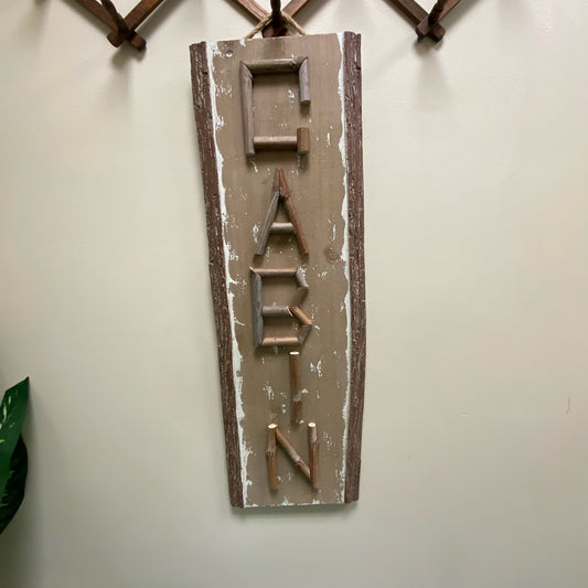 Hanging Cabin Sign
