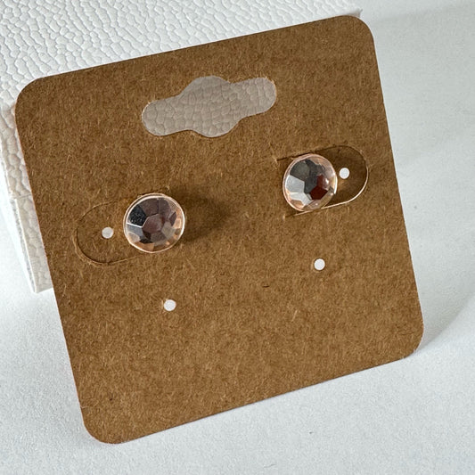 Rose Gold Crystal Stud Earrings