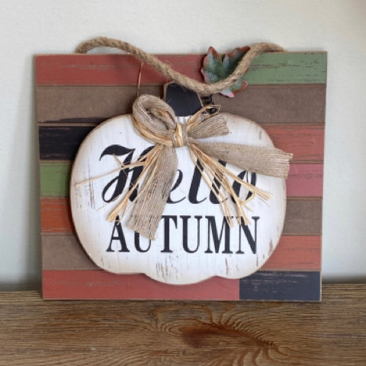 Hello Autumn Hanging Sign