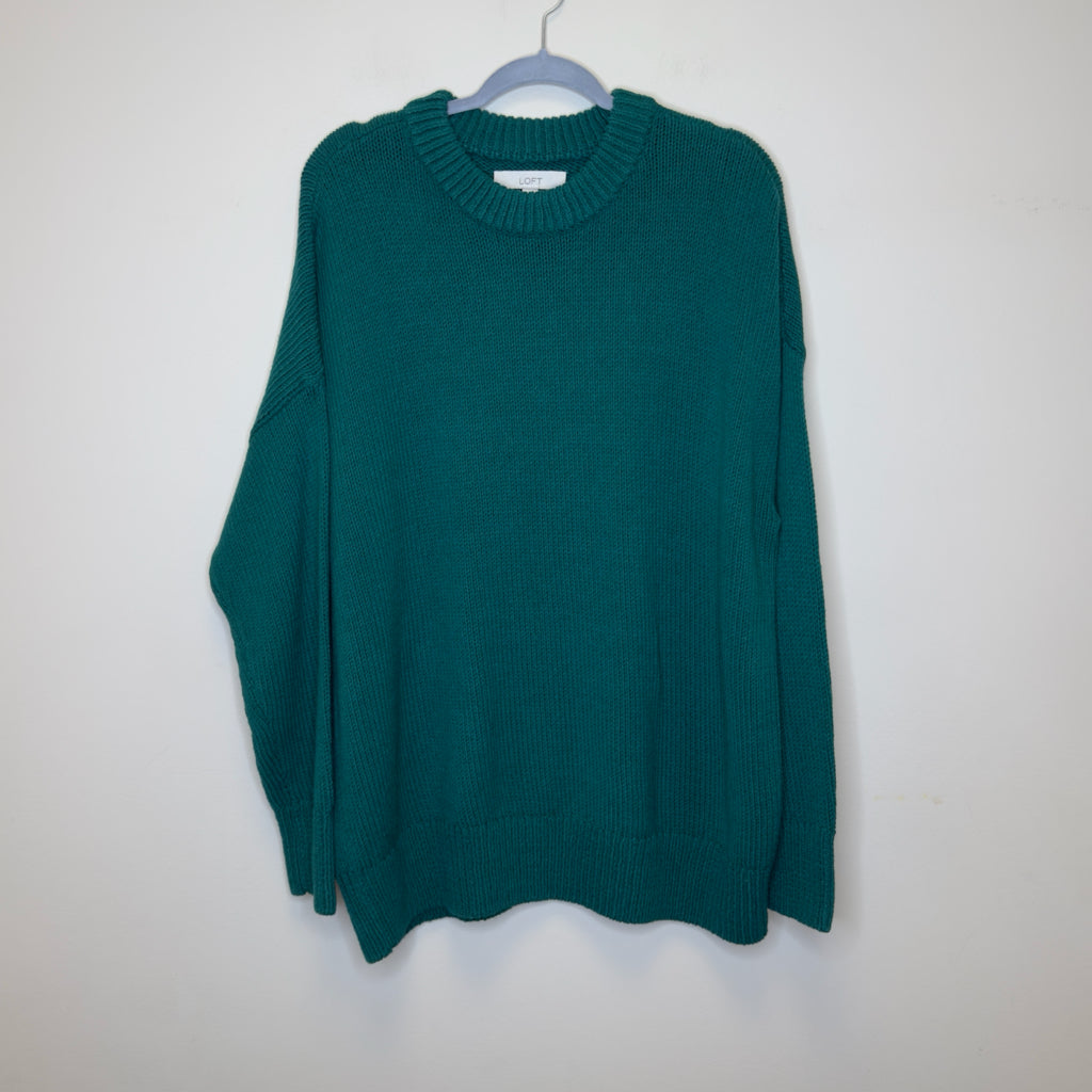 Loft Rib Trim Tunic Sweater - Size XL