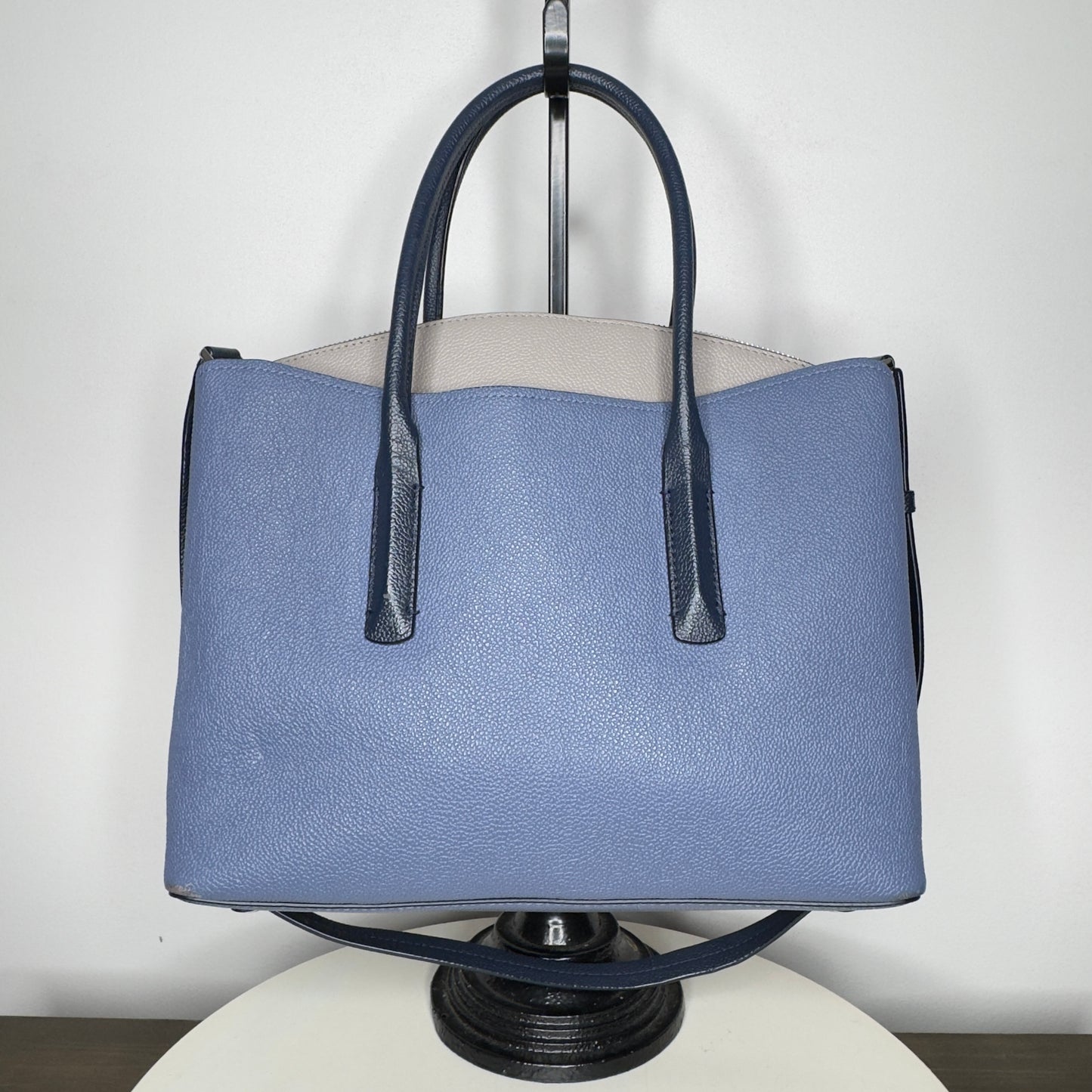 Kate Spade Margaux Celestial Blue Colorblock Pebble Leather Handbag