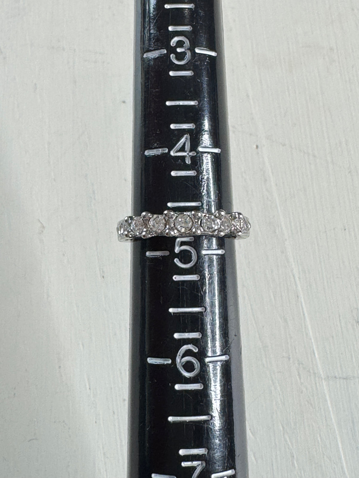 Vintage Faux Diamond Pave Eternity Ring - Size 5