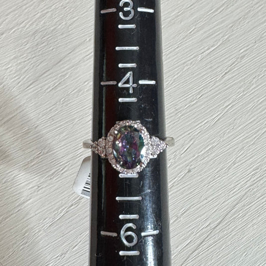 Mystic Topax Halo Cluster Ring - Size 5