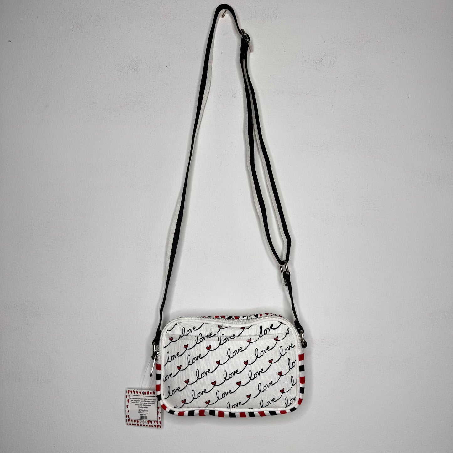 Brighton Love Scroll Canvas Crossbody Handbag