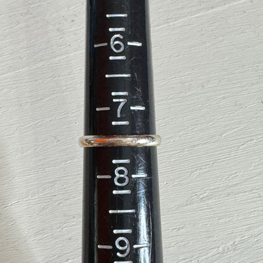 Silver Tone Classic Thin Stacking Ring - Size 7 1/2