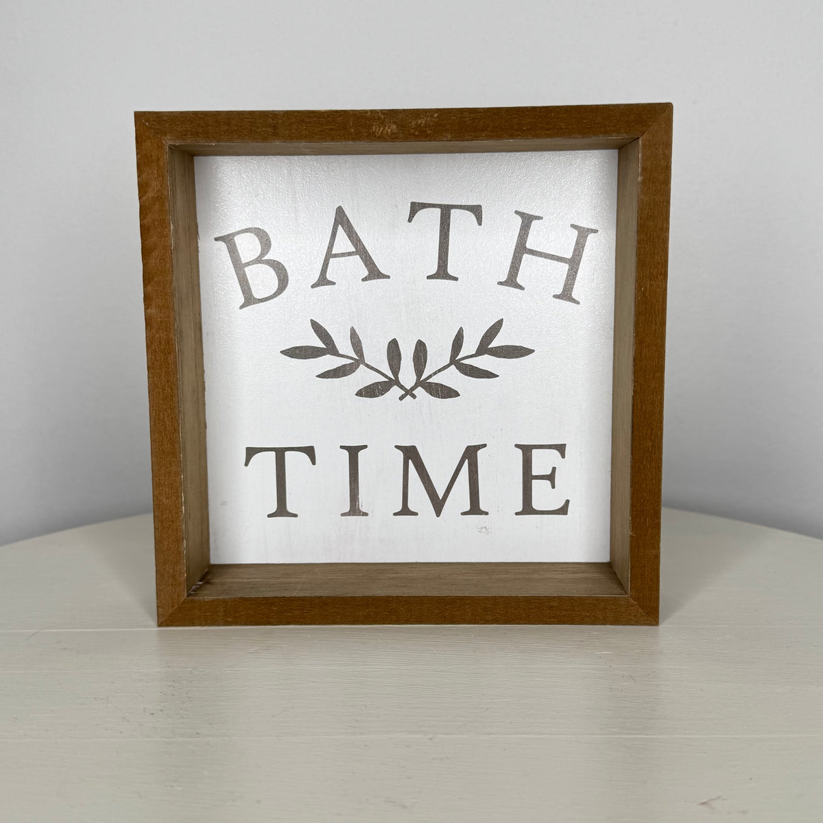 Bath Time Decor Box Sign