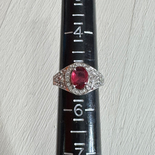 Pink Oval Cut Ring - Size 5