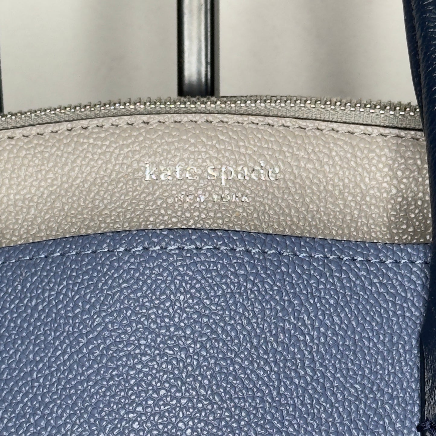 Kate Spade Margaux Celestial Blue Colorblock Pebble Leather Handbag