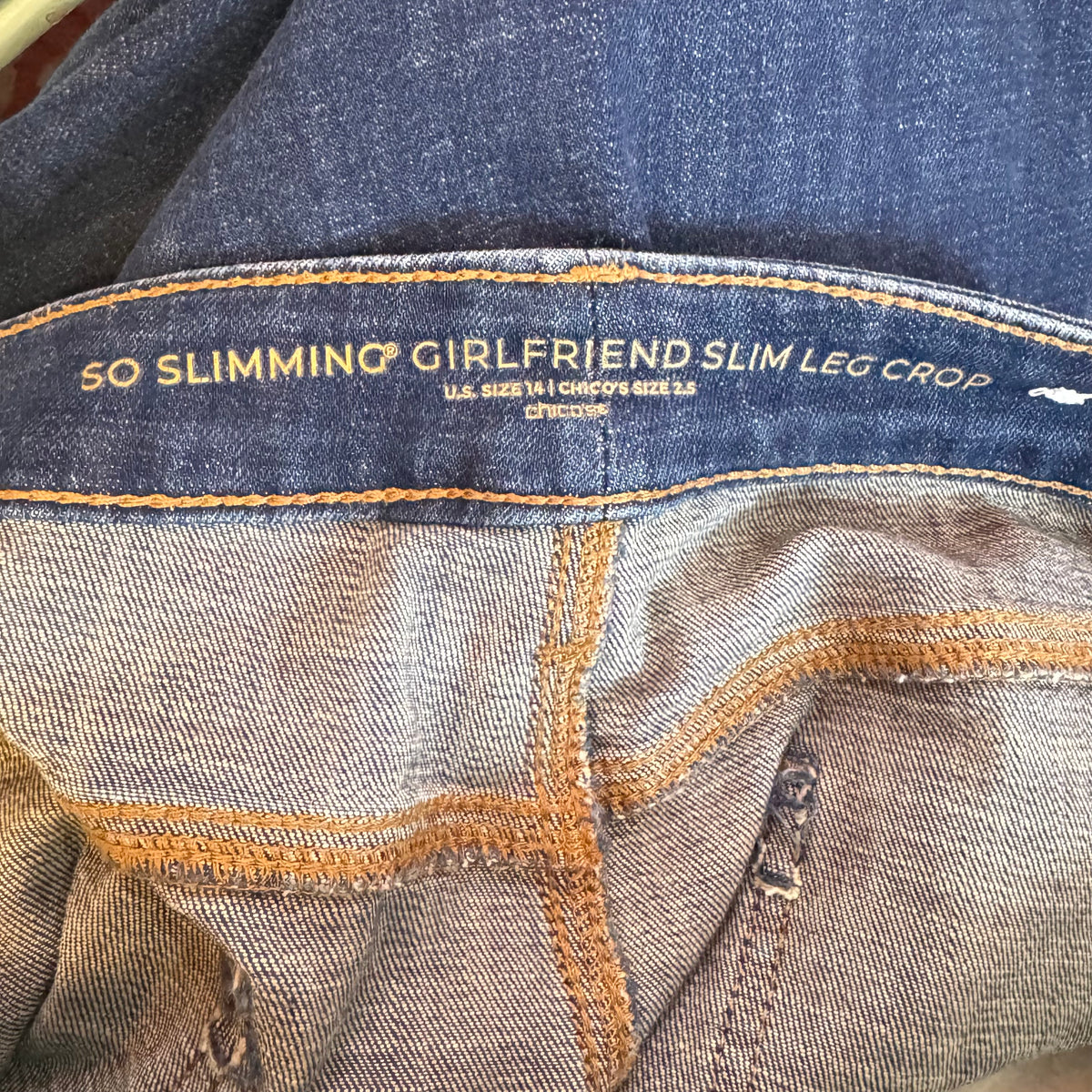Chico’s So Slimming Girlfriend Slim Leg Crop Jeans - Size 14