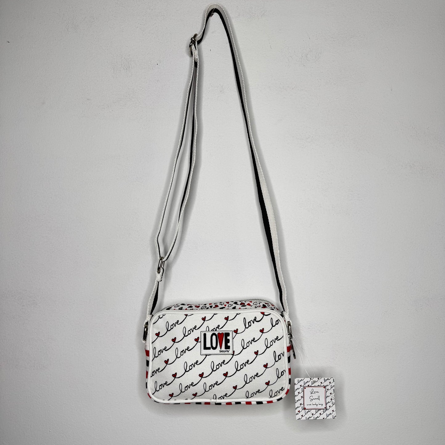 Brighton Love Scroll Canvas Crossbody Handbag