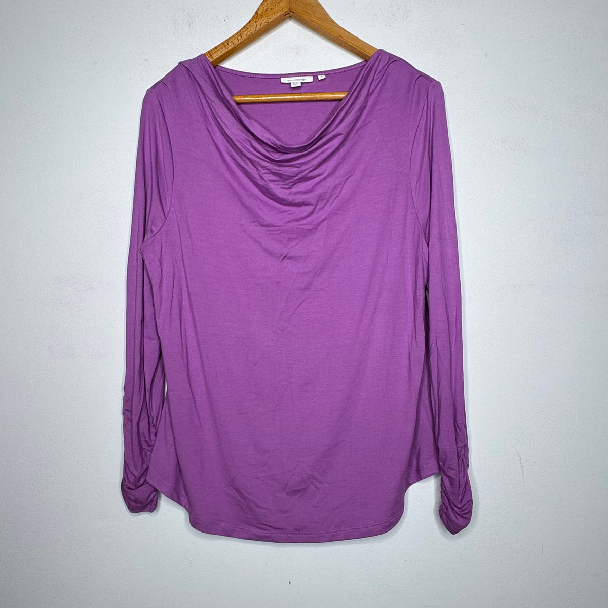 Chico’s Cowl Neck Long Sleeve Touch of Cool Tee - Size Large
