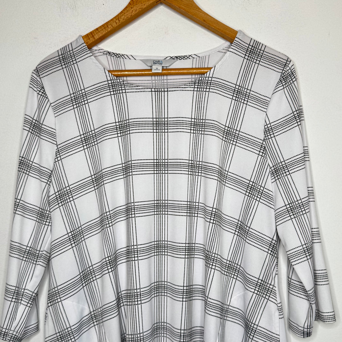Croft & Barrow Plaid Top With Pockets - Size XL