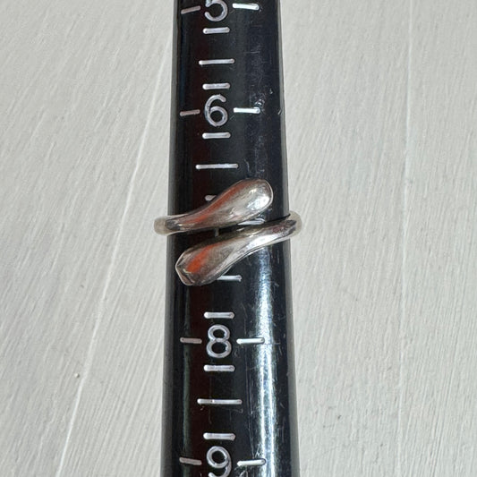 Teardrop Wrap Ring - 925 Silver - Size 7