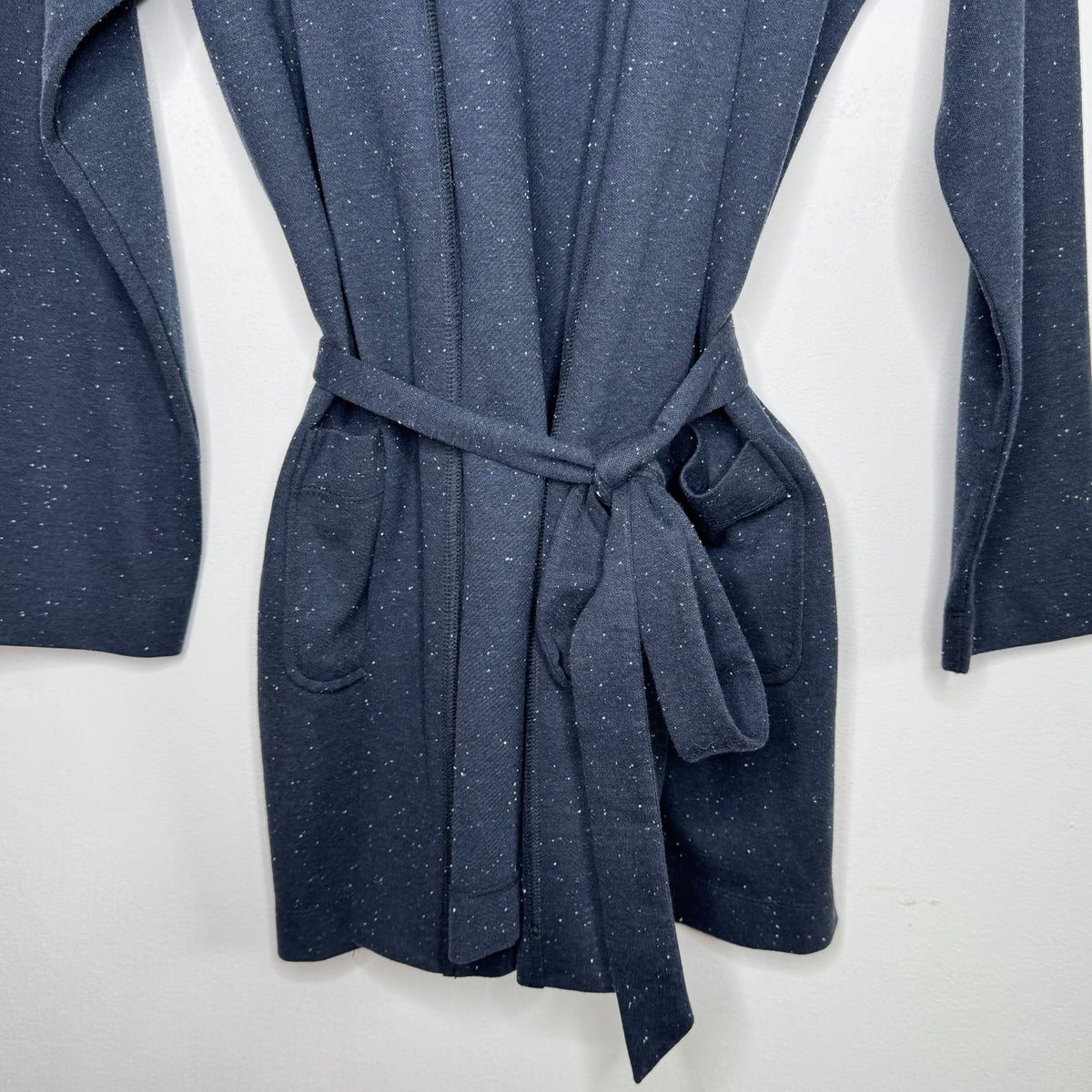 Loft Speckled Belted Long Line Cardigan - Size Large
