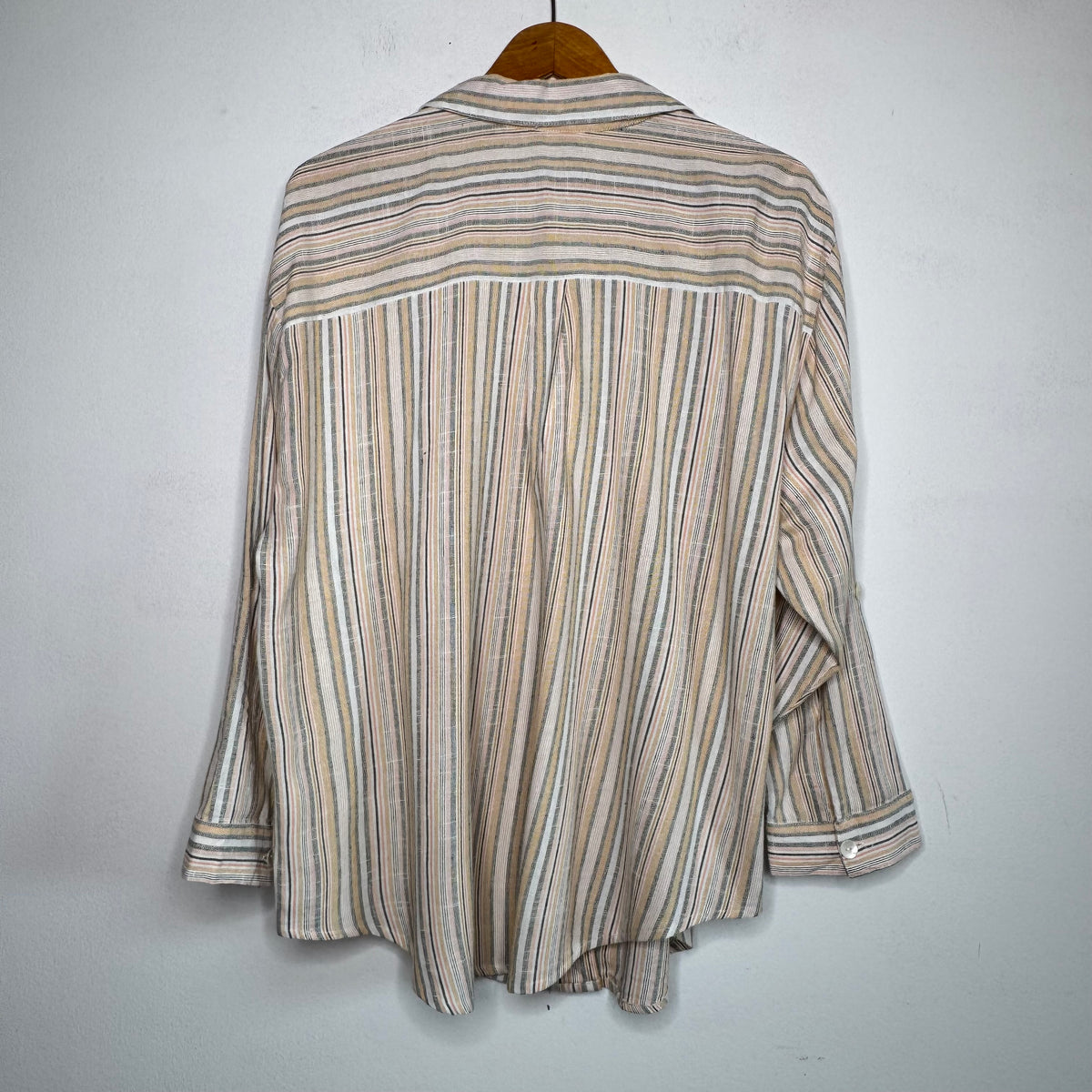 Club Z Collection Button Front Striped Top - Size 1X
