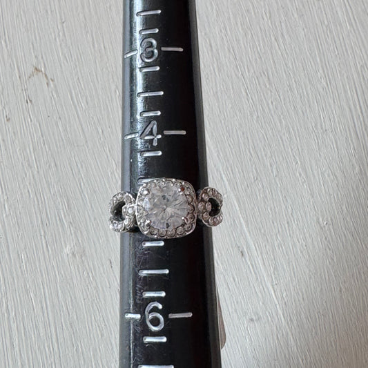 Cushion Halo Infinity Promise Ring - Size 5