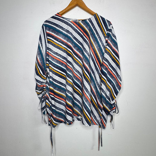 Halogen Striped Ruched Top - Size XXL