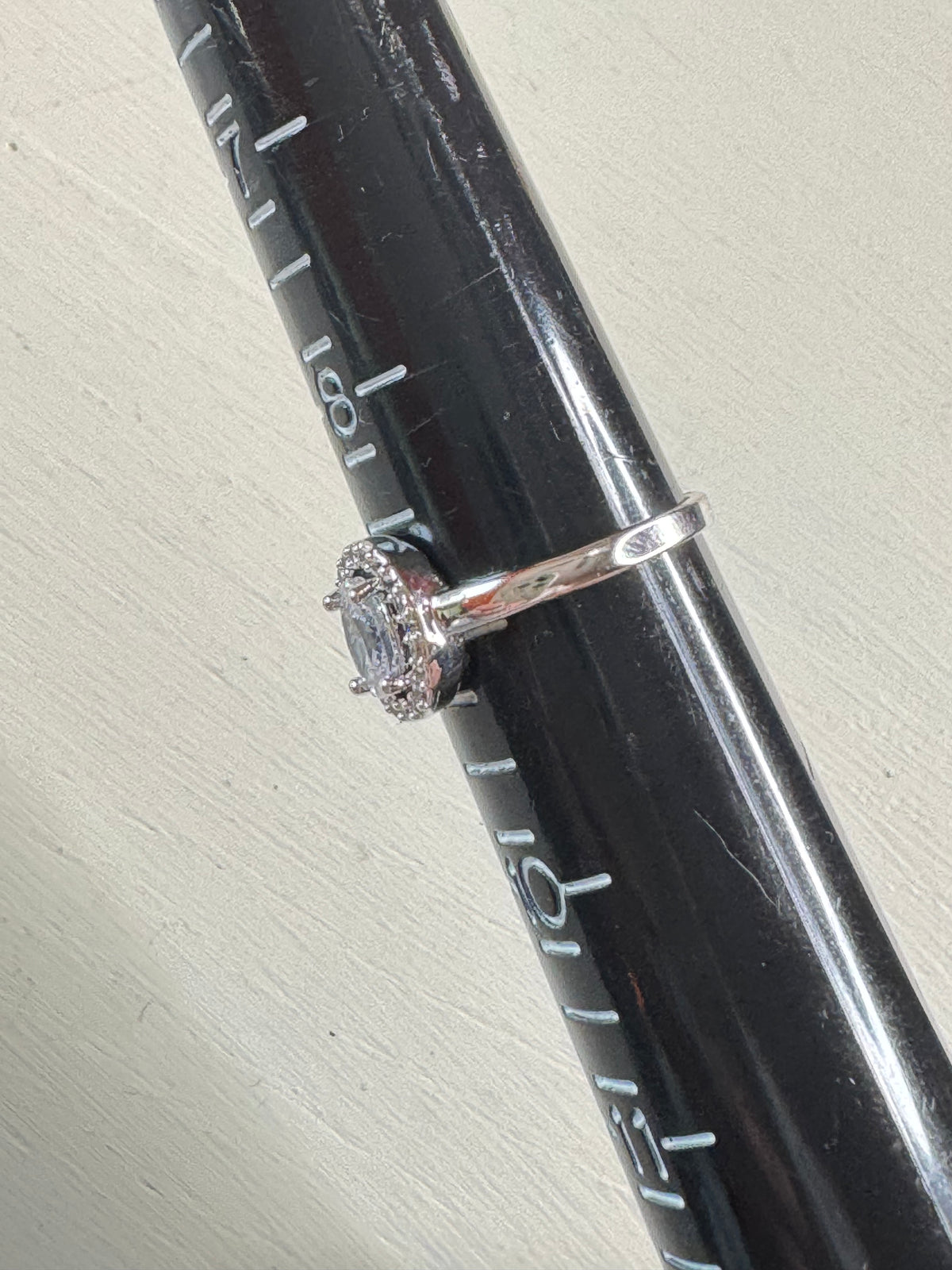 Elegant Oval Cut Simulated Diamond Halo Ring - Size 9