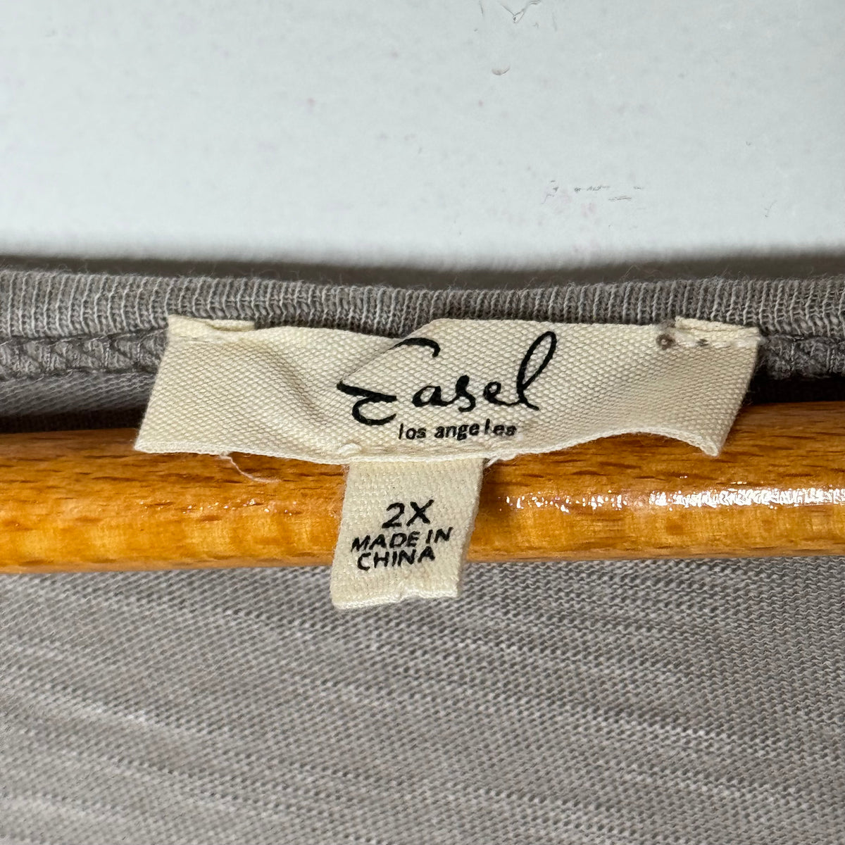 Easel Mixed Media Long Sleeve Top - Size 2X