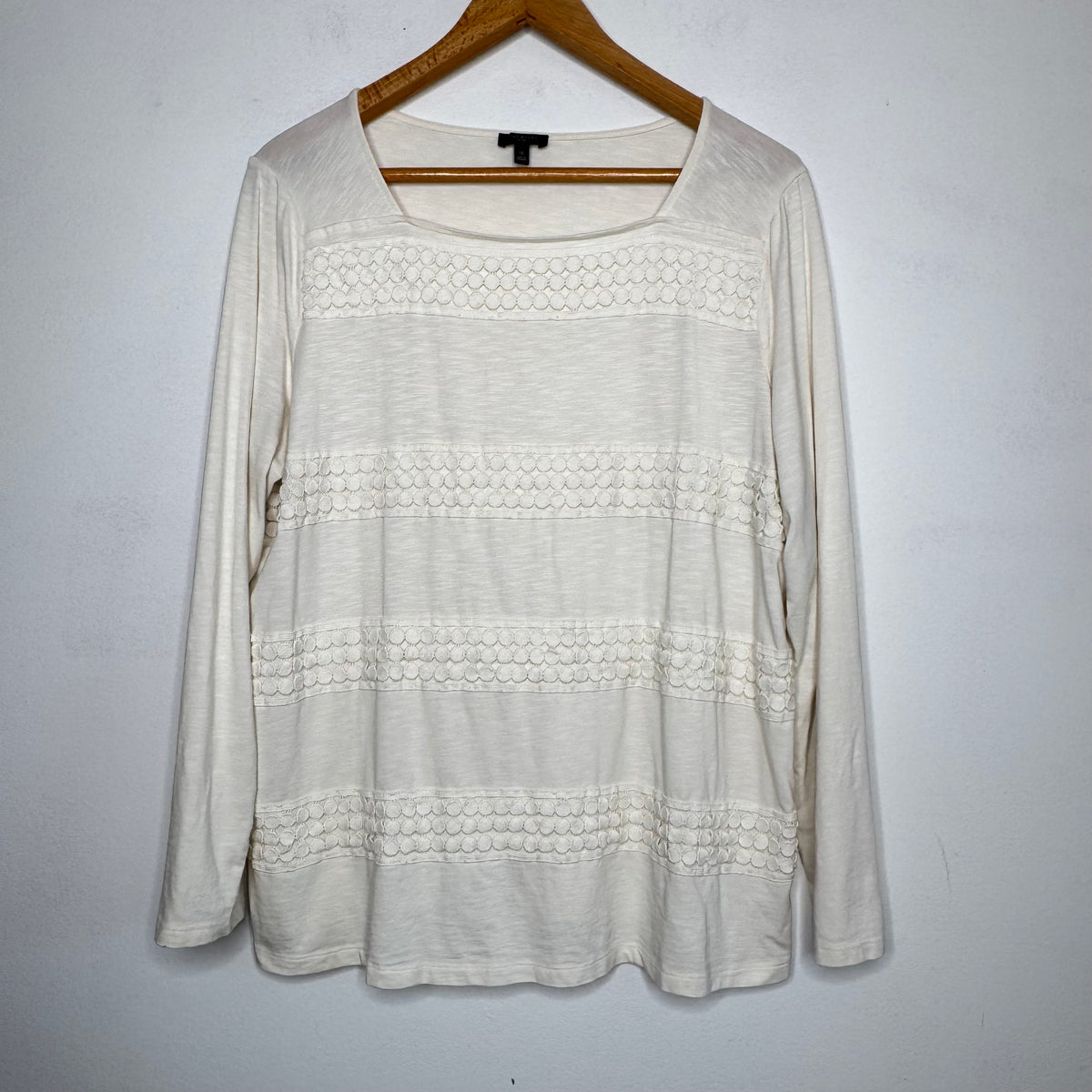 Talbots Crochet Lace Accent Top - Size 1X