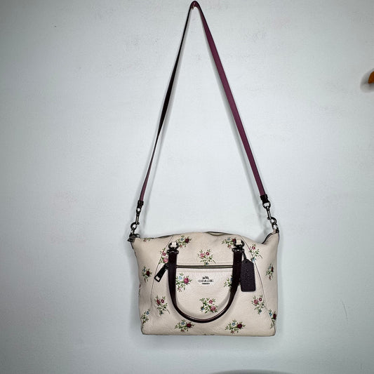 Coach Prairie Peyton Mimi Rose Leather Handbag