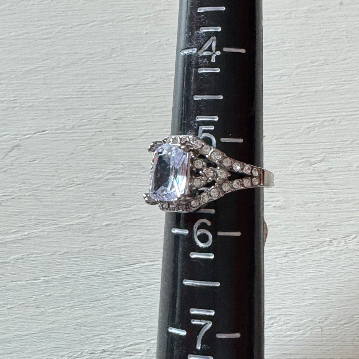 Radiant Cut Wide Shield Ring - Size 5