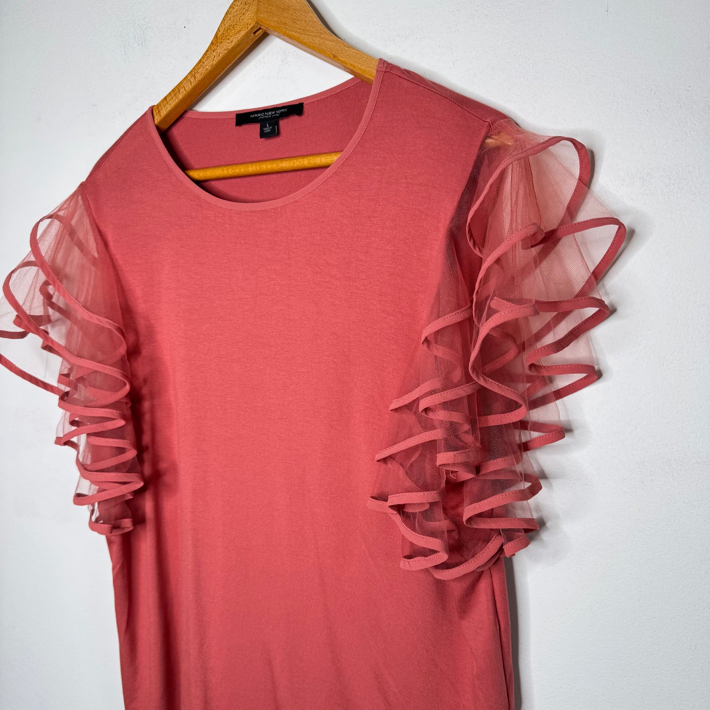 Marc New York Ruffle Sleeve Top - Size Large