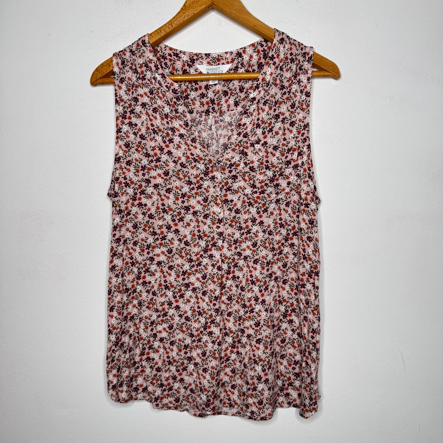 Market & Spruce Floral Print Sleeveless Top - Size XL