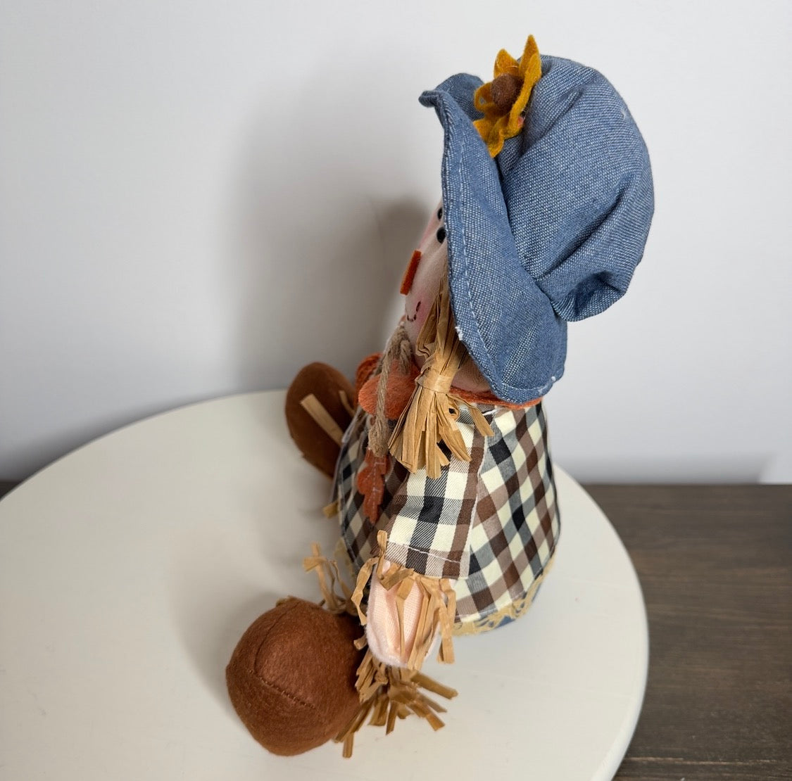 Plaid Sitting Scarecrow